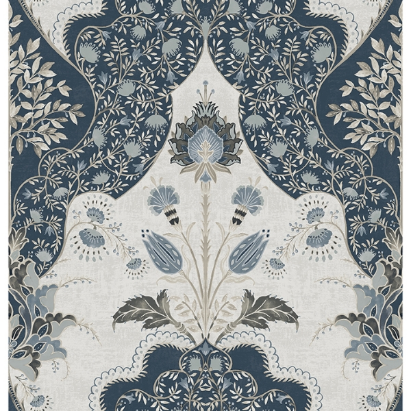 Picture of Auden Dark Blue Floral Grandeur Wallpaper