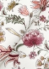 Picture of Teonna Raspberry Floral Stripe Wallpaper