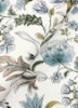 Picture of Teonna Blue Floral Stripe Wallpaper