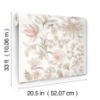 Picture of Teonna Light Pink Floral Stripe Wallpaper