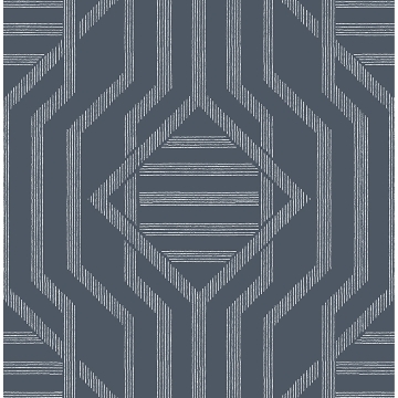 Picture of Essex Navy Geometric Wallpaper