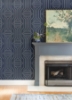 Picture of Essex Navy Geometric Wallpaper