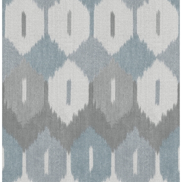 Picture of Abilene Denim Ikat Wallpaper