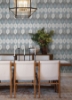 Picture of Abilene Denim Ikat Wallpaper