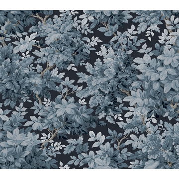 Picture of Greenwood Dark Blue Deciduous Wallpaper