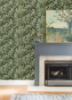 Picture of Greenwood Dark Green Deciduous Wallpaper