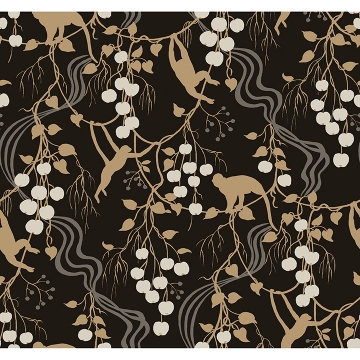 Picture of Linden Black Jungle Canopy Wallpaper