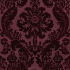 Picture of Shadow Merlot Flocked Damask Wallpaper