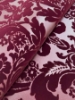 Picture of Shadow Merlot Flocked Damask Wallpaper