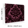 Picture of Shadow Merlot Flocked Damask Wallpaper