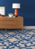 Picture of Gia Metric Coral & Blue Peel and Stick Floor Tiles