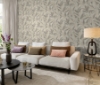 Picture of Rennie Grey Leaves Wallpaper