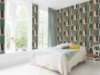 Picture of Derain Green Geometric Wallpaper