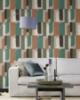 Picture of Derain Green Geometric Wallpaper