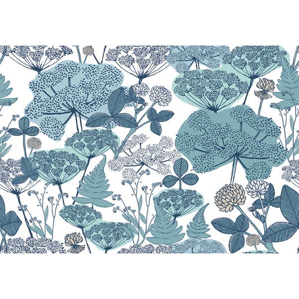 Picture of Finlayson Niittypolku Peel and Stick Wallpaper - Blue