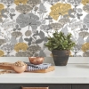 Picture of Finlayson Niittypolku Peel and Stick Wallpaper - Yellow