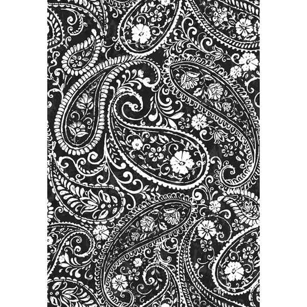 Picture of Paisley Prince Peel and Stick Wallpaper - Black