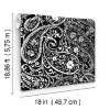 Picture of Paisley Prince Peel and Stick Wallpaper - Black