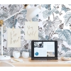 Picture of Boho Palm Peel and Stick Wallpaper - Blue