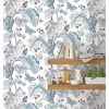 Picture of Boho Palm Peel and Stick Wallpaper - Blue