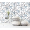 Picture of Boho Palm Peel and Stick Wallpaper - Blue