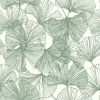 Picture of Ginkgo Leaves Peel and Stick Wallpaper - Green