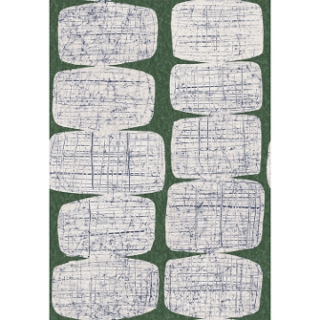 Picture of Mid-Century Beads Peel & Stick Wallpaper - Green