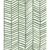 Picture of Cat Coquillette Herringbone Peel and Stick Wallpaper - Green