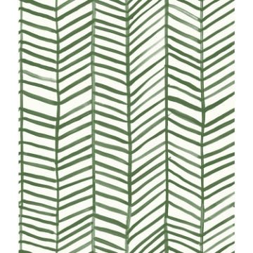 Picture of Cat Coquillette Herringbone Peel and Stick Wallpaper - Green