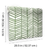 Picture of Cat Coquillette Herringbone Peel and Stick Wallpaper - Green