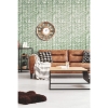 Picture of Cat Coquillette Herringbone Peel and Stick Wallpaper - Green