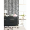 Picture of Cat Coquillette Herringbone Peel and Stick Wallpaper - Black