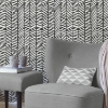 Picture of Cat Coquillette Herringbone Peel and Stick Wallpaper - Black