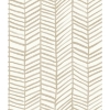 Picture of Cat Coquillette Herringbone Peel and Stick Wallpaper - Tan