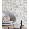 Picture of Folklore Trees Peel and Stick Wallpaper - Grey