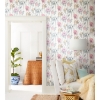 Picture of Lisa Audit Modern Poppy Peel and Stick Wallpaper - Pink