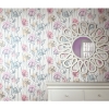 Picture of Lisa Audit Modern Poppy Peel and Stick Wallpaper - Pink