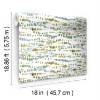 Picture of Lisa Audit Dotted Line Peel and Stick Wallpaper - Green