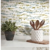 Picture of Lisa Audit Dotted Line Peel and Stick Wallpaper - Green