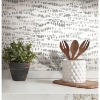 Picture of Lisa Audit Dotted Line Peel and Stick Wallpaper - Grey