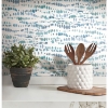 Picture of Lisa Audit Dotted Line Peel and Stick Wallpaper - Blue