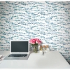 Picture of Lisa Audit Dotted Line Peel and Stick Wallpaper - Blue