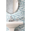 Picture of Lisa Audit Dotted Line Peel and Stick Wallpaper - Blue