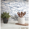 Picture of Lisa Audit Dotted Line Peel and Stick Wallpaper - Navy