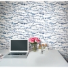 Picture of Lisa Audit Dotted Line Peel and Stick Wallpaper - Navy