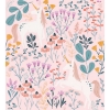 Picture of Clara Jean Unicorn Paradise Peel & Stick Wallpaper - Pink