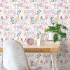 Picture of Clara Jean Unicorn Paradise Peel & Stick Wallpaper - White