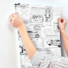 Picture of Disney and Pixar Cars Schematic Peel and Stick Wallpaper - Grey