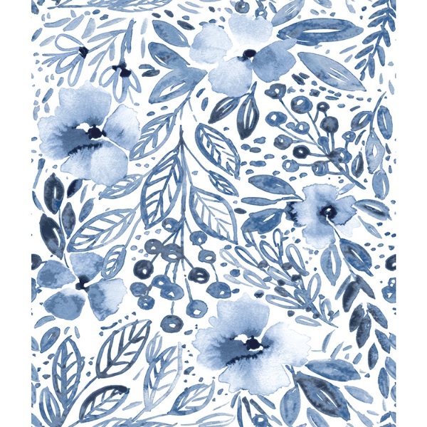 Picture of Clara Jean April Showers Peel and Stick Wallpaper - Blue