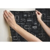 Picture of Batmobile Blueprint Peel And Stick Wallpaper - Black